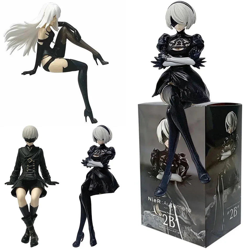 Nier Automata 2B Yorha No.2 Type B Figure - 15cm SEGA Chokonose PVC Anime Collectible Model Toy