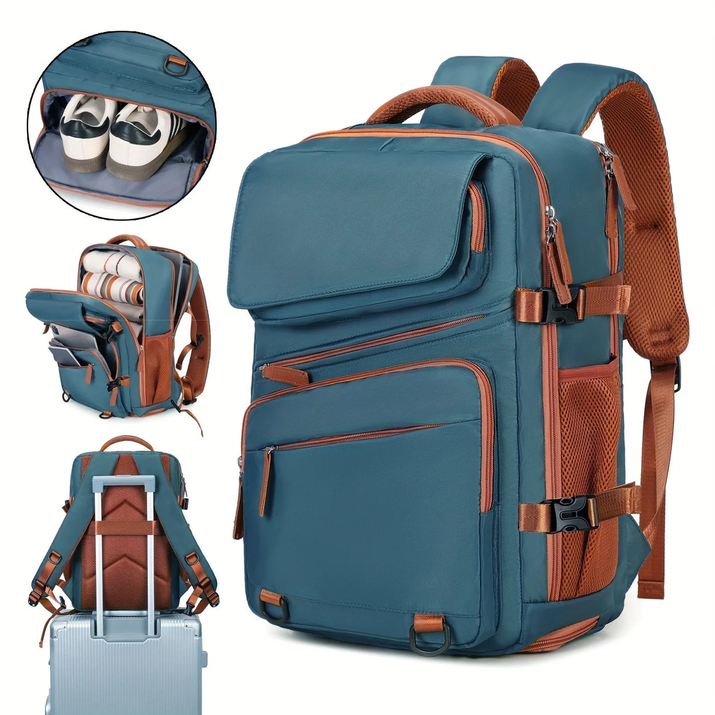 Expandable Business Backpack for Men & Women, Large Capacity Laptop Travel Backpack & Computer Bag