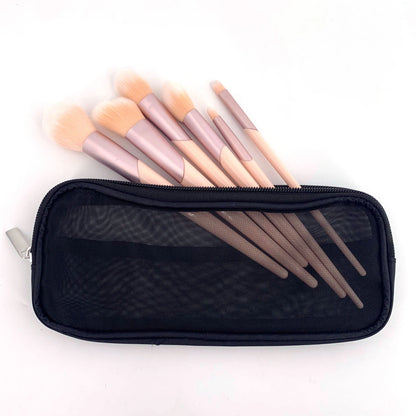 Makeup Brush Travel Case – Mesh Cosmetic Toiletry Bag Organizer for Men & Women, Beauty Tools Dopp Kit Pouch for Wash Storage