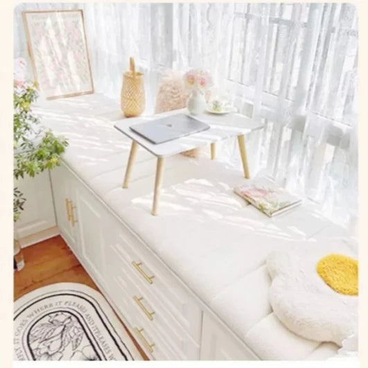 Customized Teddy Sponge Windowsill Cushion – High-Density Waterproof Non-Slip Sofa Cushion, 4.5/6.5/9.5 cm Options