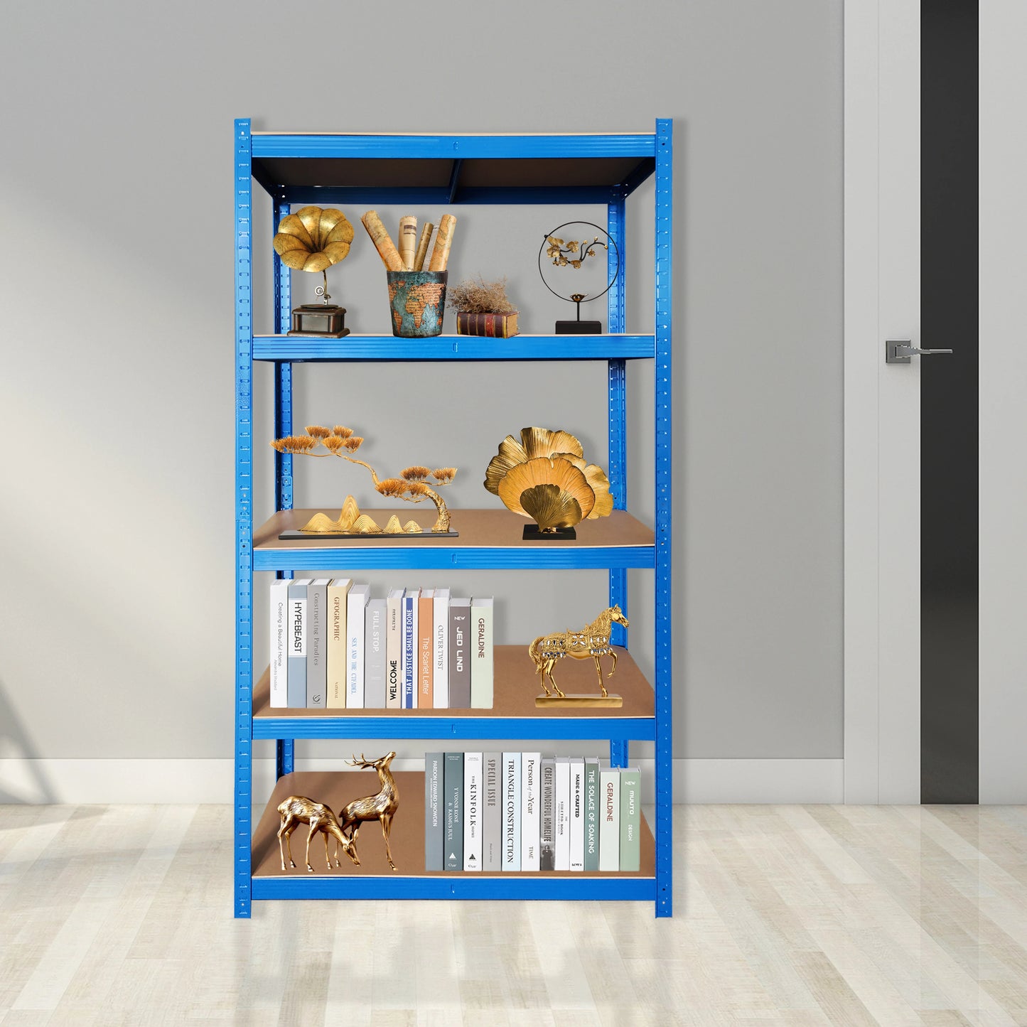 60"x28"x12" Heavy Duty 5-Tier Metal Storage Shelf Unit – Boltless Design, Easy to Assemble