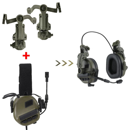 ARM NEXT F10 Tactical Headset — Noise-Canceling Hunting & Shooting Headphones with Brackets, Compatible with Wendy M-LOK ARC Helmet