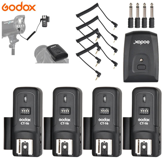 Godox CT-16 16-Channel Wireless Flash Trigger Transmitter & Receiver Set for Canon Nikon Pentax Studio Speedlite