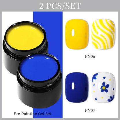 BORN PRETTY Spider Wire Gel Nail Polish 5ml - Flower Drawing & Creative Point-to-Line Nail Art Gel Varnish