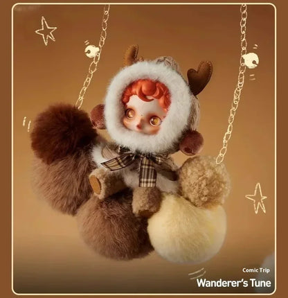 Skullpanda Winter Music Series Blind Box Plush Keychain – Cute Action Figure Toy Gift