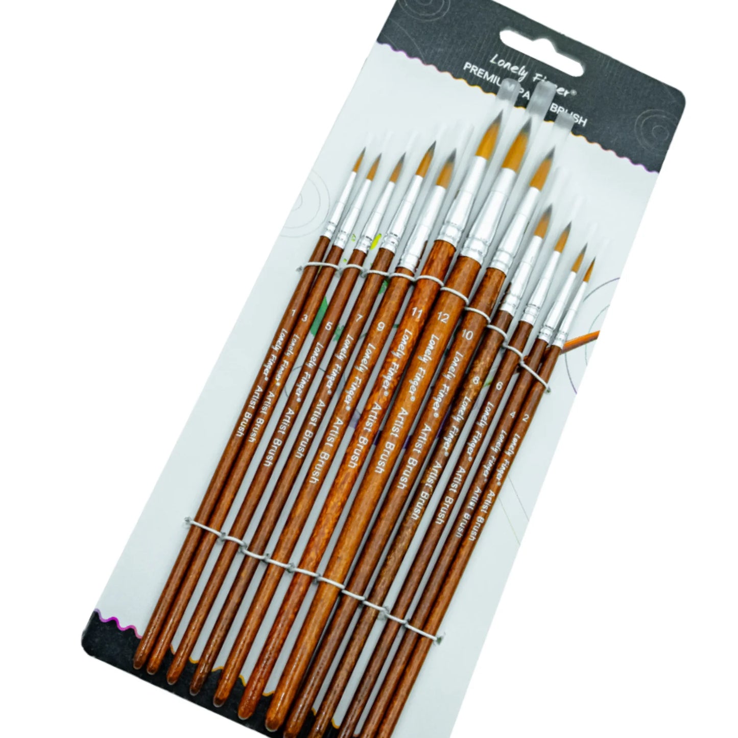 12-Piece Premium Artist Paint Brush Set – Durable Nylon Bristles for Acrylic, Watercolor, Oil & Body Painting
