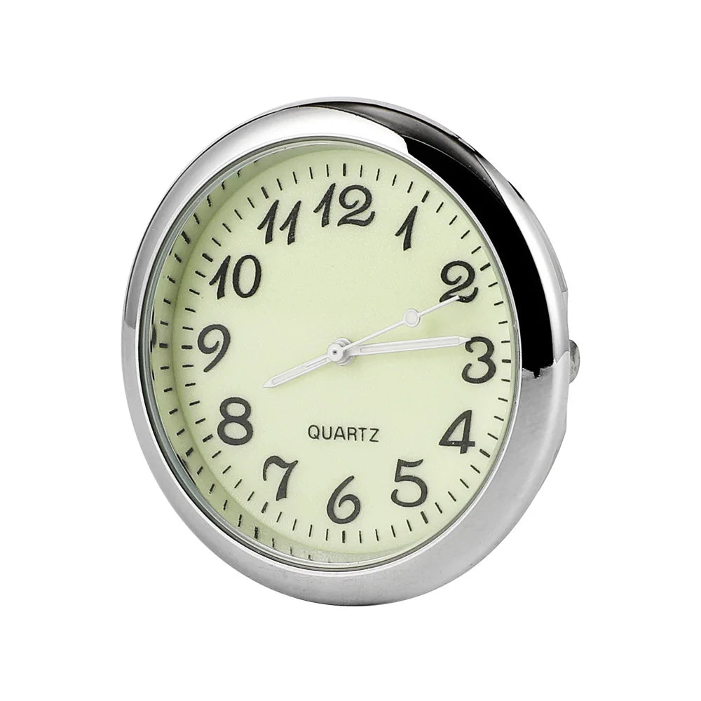 Luminous Car Clock - Mini Auto Stick-On Digital Watch for Cars, 40mm & 43mm Quartz Mechanic Ornament