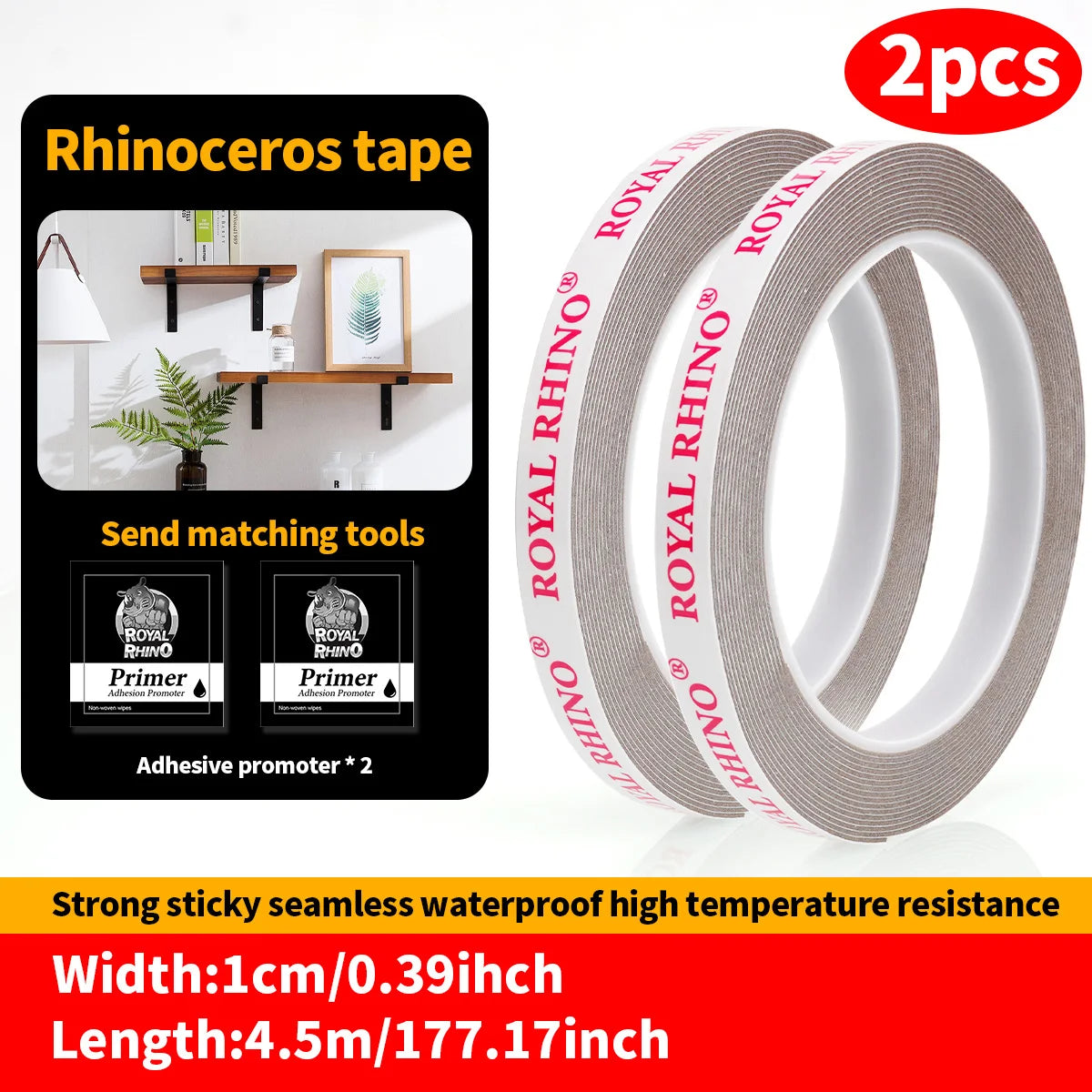 450CM Double-Sided Adhesive Tape - Extra Strong High-Tack Mounting Tape for Cars, Home & General Repairs