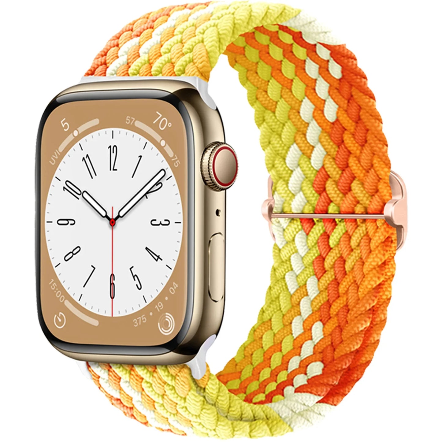 Elastic Braided Solo Loop Apple Watch Band – Adjustable Stretch Strap for Series SE, 5–11 & Ultra 3 (40mm–49mm)