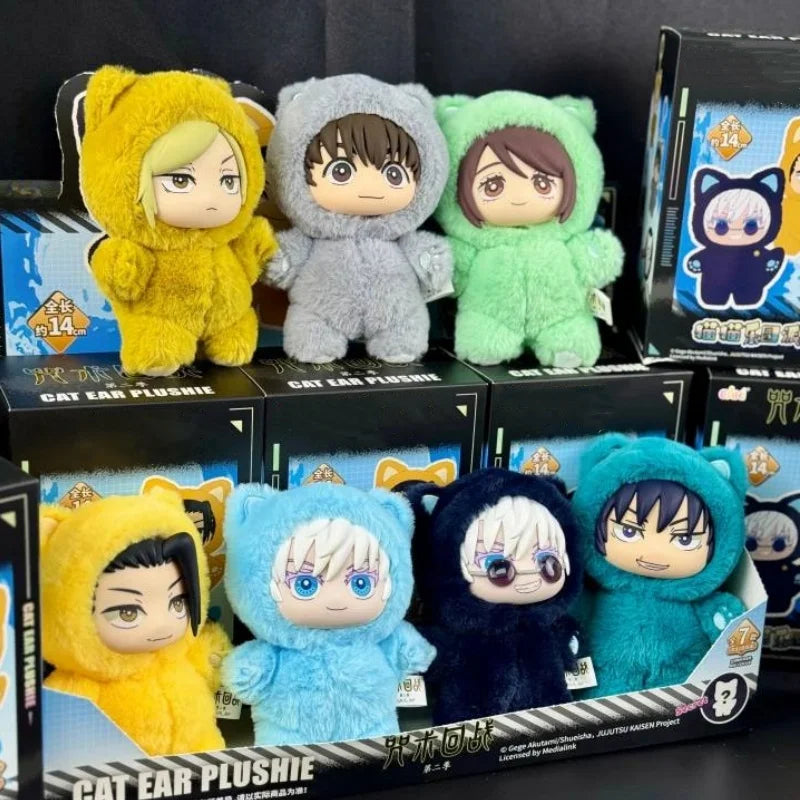 New Genuine Kawaii Jujutsu Kaisen 2 Cat Ear Plushie – Blind Box Anime Toy, Room Decoration & Collectible Festival Gift