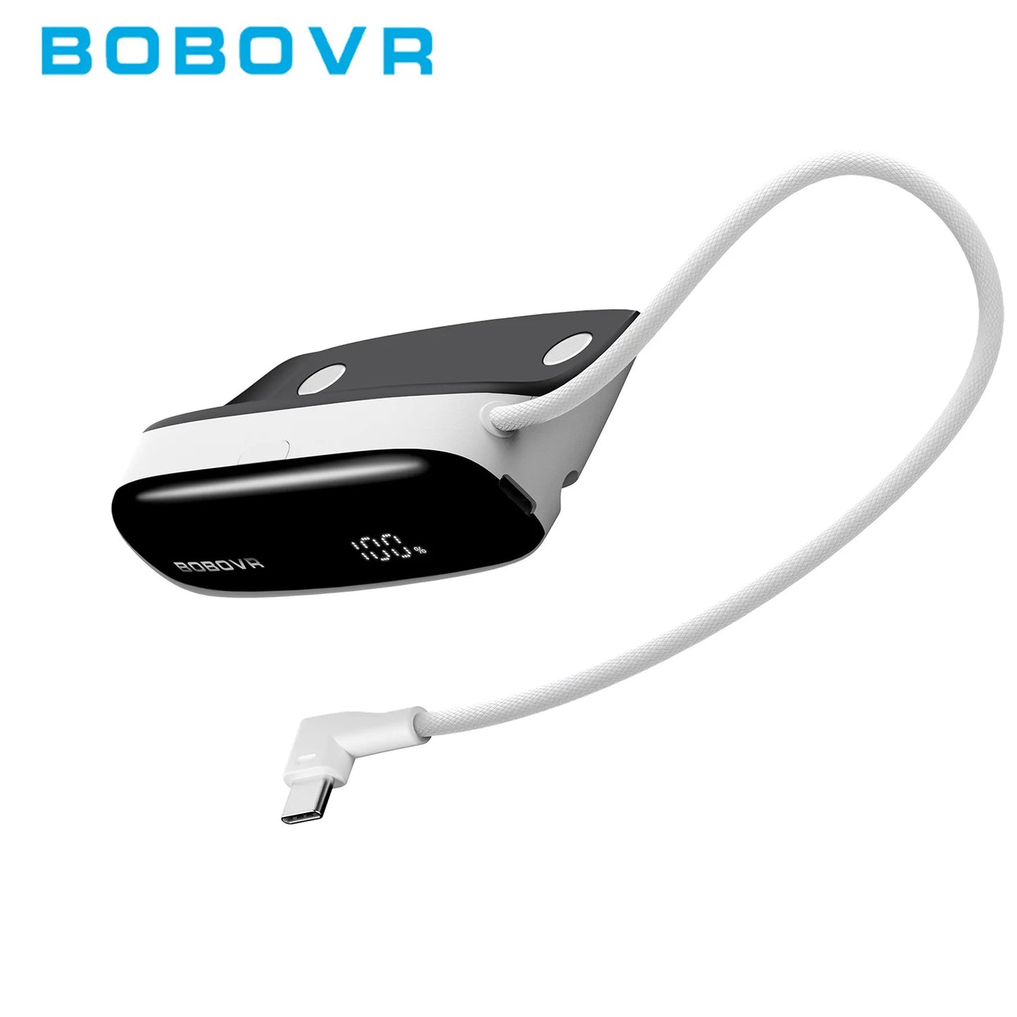 BOBOVR PD100 2-in-1 Charging Dock with Live Power Display, 30W USB-C PD Fast Charger