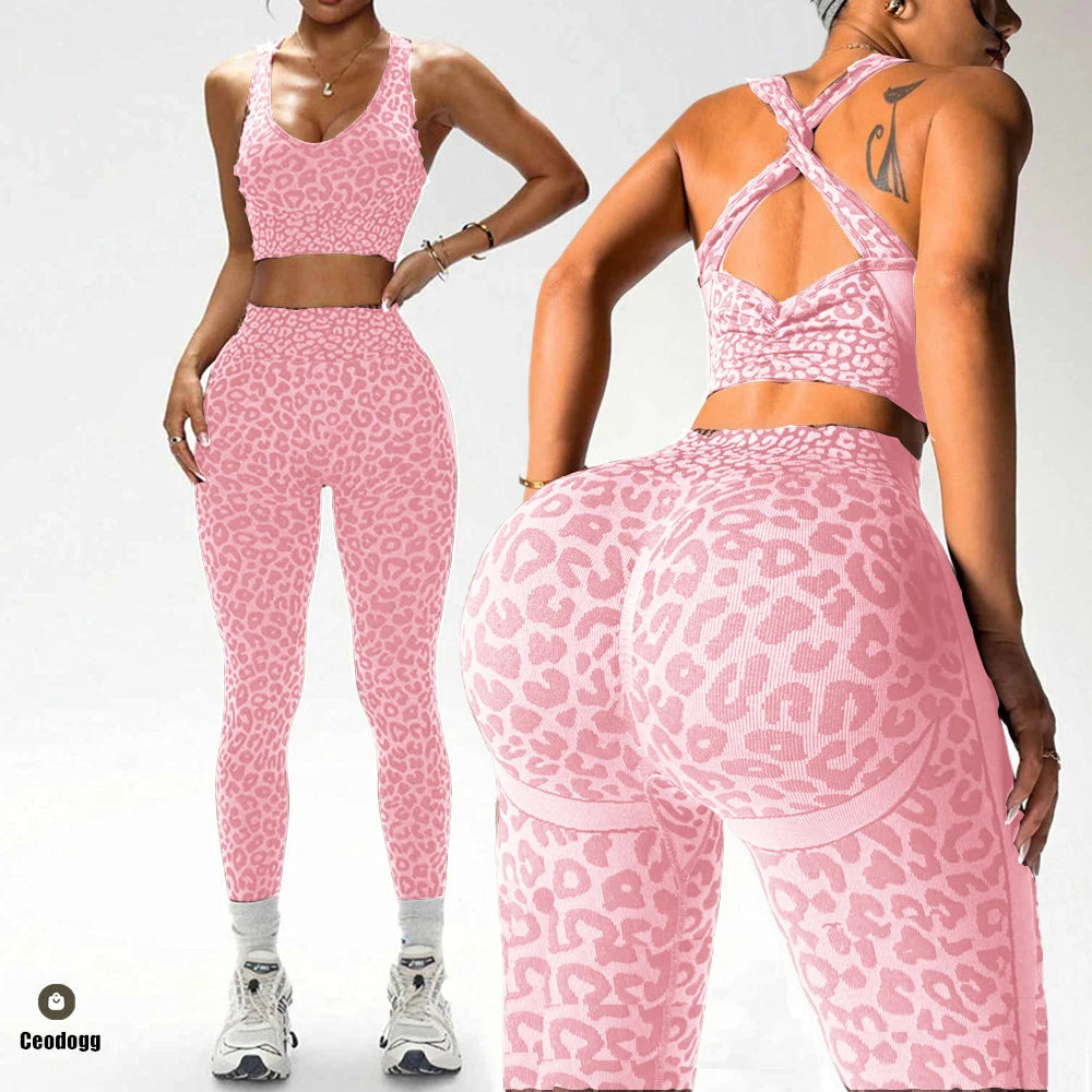 Women’s One-Piece Pad Jumpsuit Yoga Set – Flared Scrunch Workout Pants & Trendy Activewear XP10