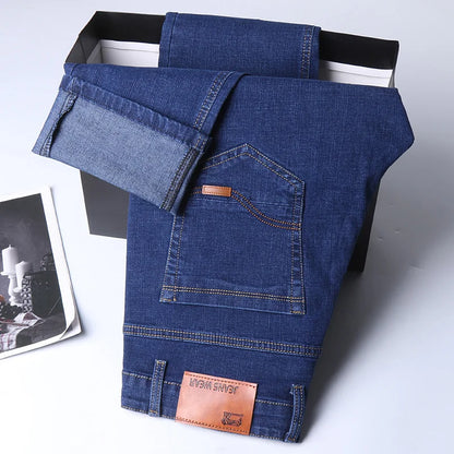 Men's Slim Fit Business Casual Denim Trousers – Comfortable Stretch Pants, Light Luxury Fashion for Men