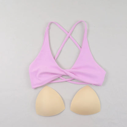 Sexy Slim Shoulder Strap Sports Bra – High Stretch Comfortable Breathable Yoga & Gym Workout Underwear with Detachable Straps
