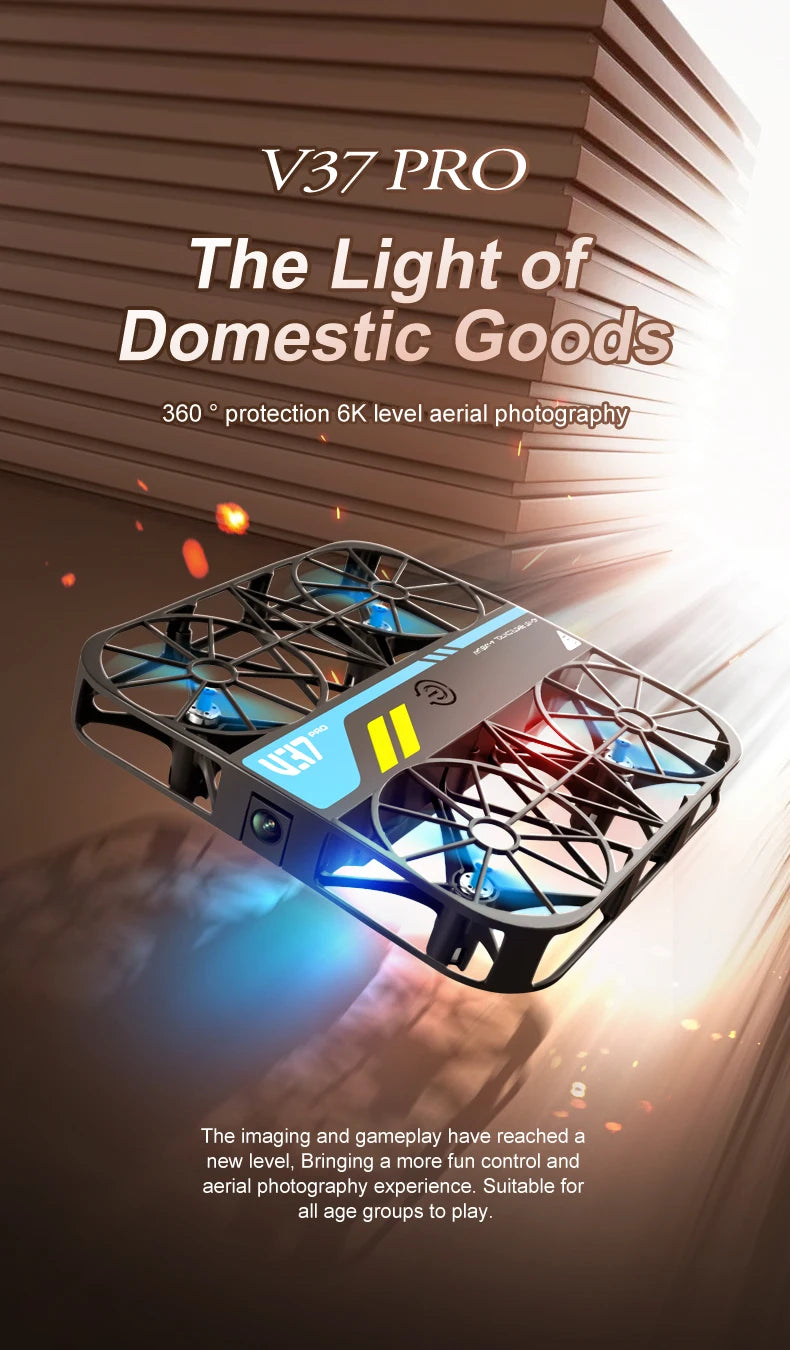 4DRC V37 Mini 8K Drone – Portable 4K HD WiFi FPV Quadcopter with Camera, RC Helicopter Toy & Family Gift