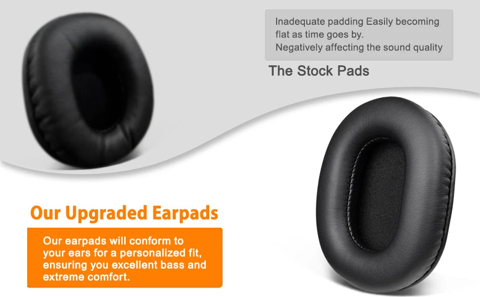 KUTOU Replacement Ear Pads for Audio Technica ATH M50X/M70/M40X/M30X & 7506 – Soft Cushion Covers