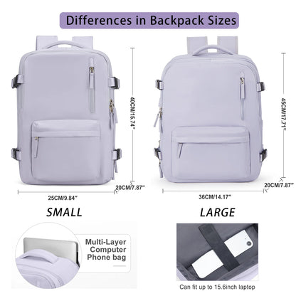 Women's Cabin Travel Backpack - Large Capacity, Water-Resistant Laptop Bag 45x36x20 cm, Fits EasyJet and Ryanair Carry-On Dimensions