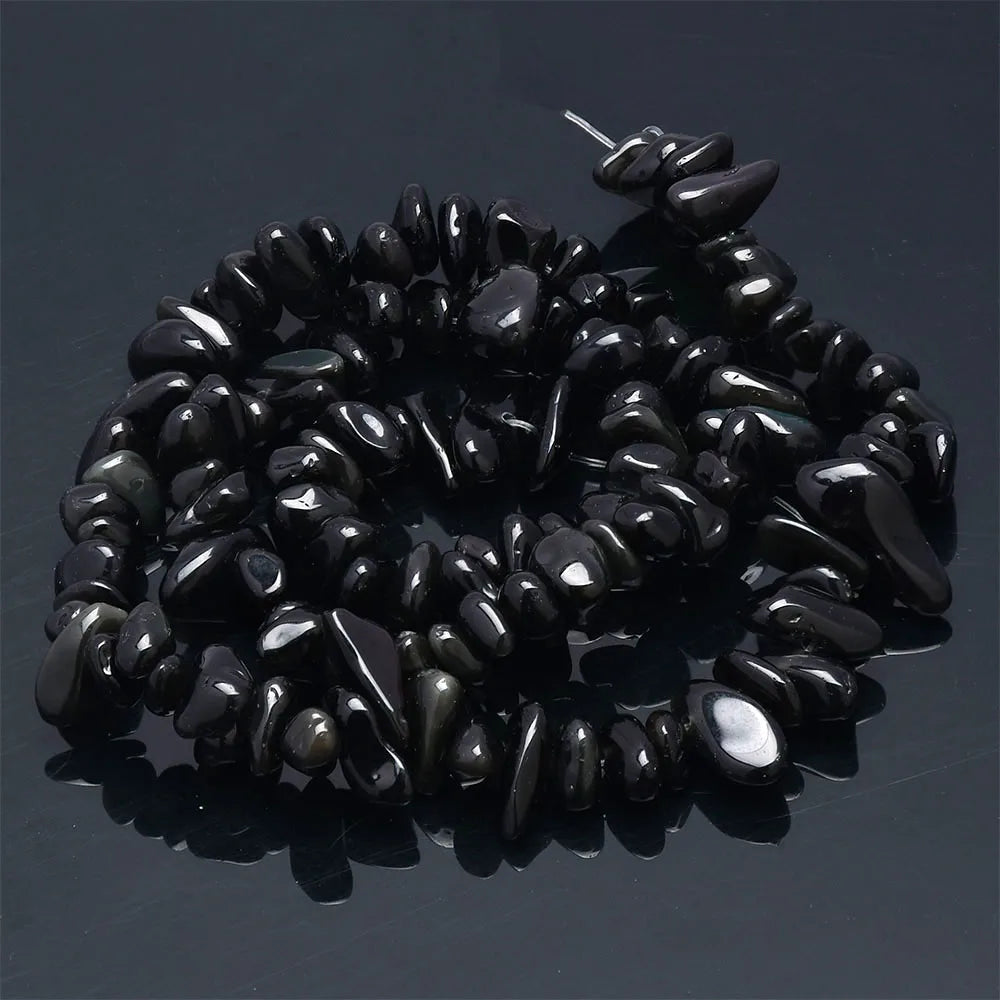 16 Inch Natural Stone Chip Beads - 5-8mm Irregular Crystal Agate Gravel Beads for DIY Bracelets & Jewelry Making