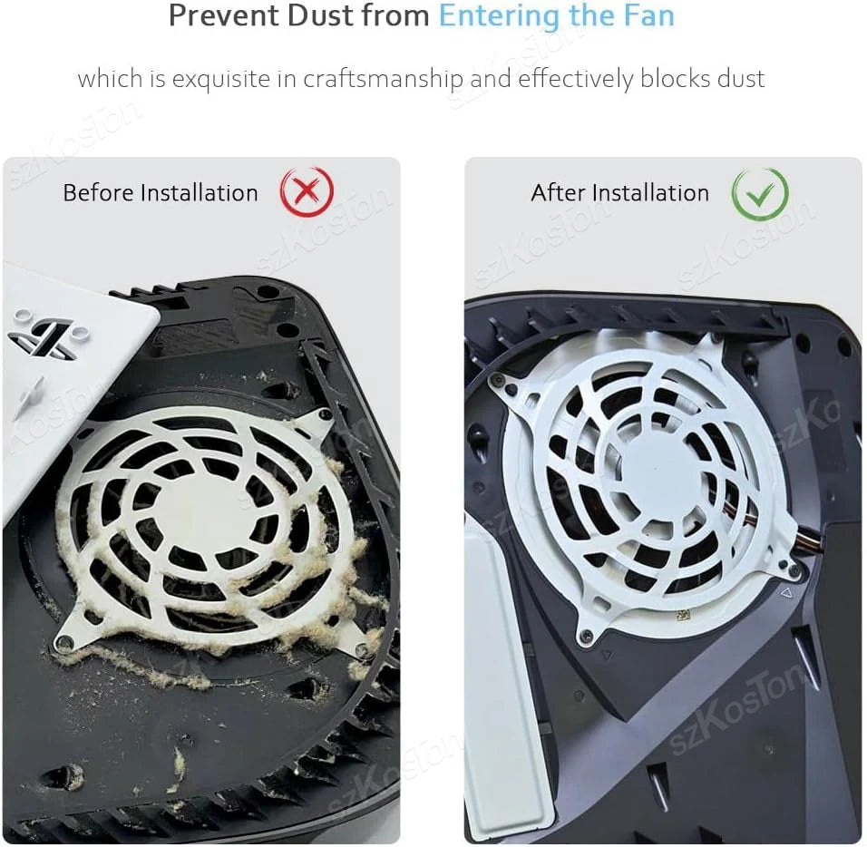 PS5 Slim & Pro Cooling Fan Dust Filter Kit – Silicone Dust Plugs & Dustproof Accessories for Game Console
