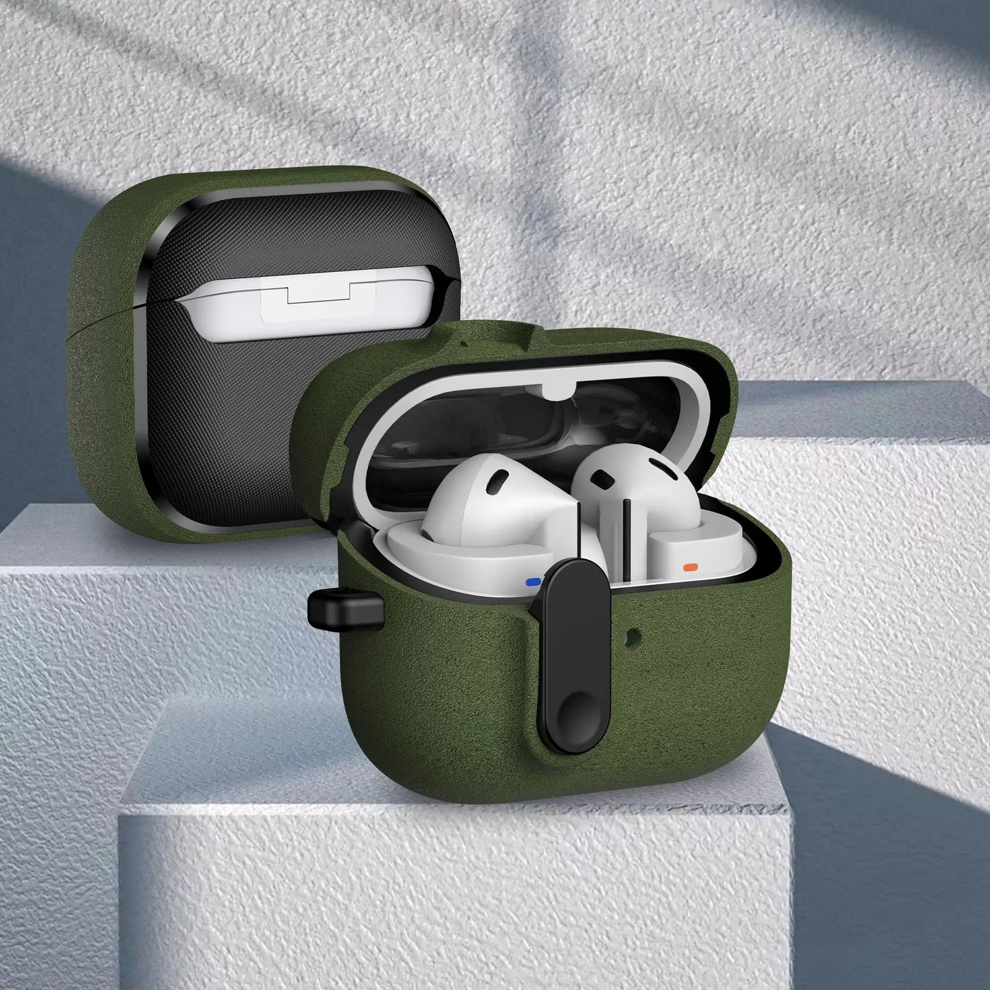Secure Lock Case for Samsung Galaxy Buds 3 / 3 Pro – Wireless Charging Compatible with Keychain & Cleaner Kit