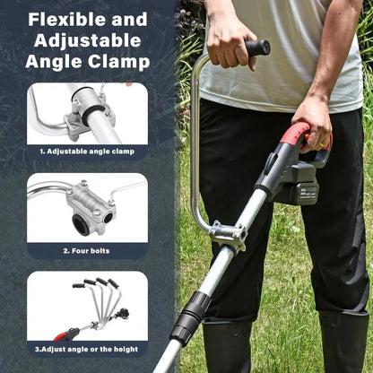 Ergonomic Trimmer Handle Grip – Adjustable Lawn Weed Whacker Auxiliary Handle for Lawn Care, Weeding & Garden Trimming Tool Accessory