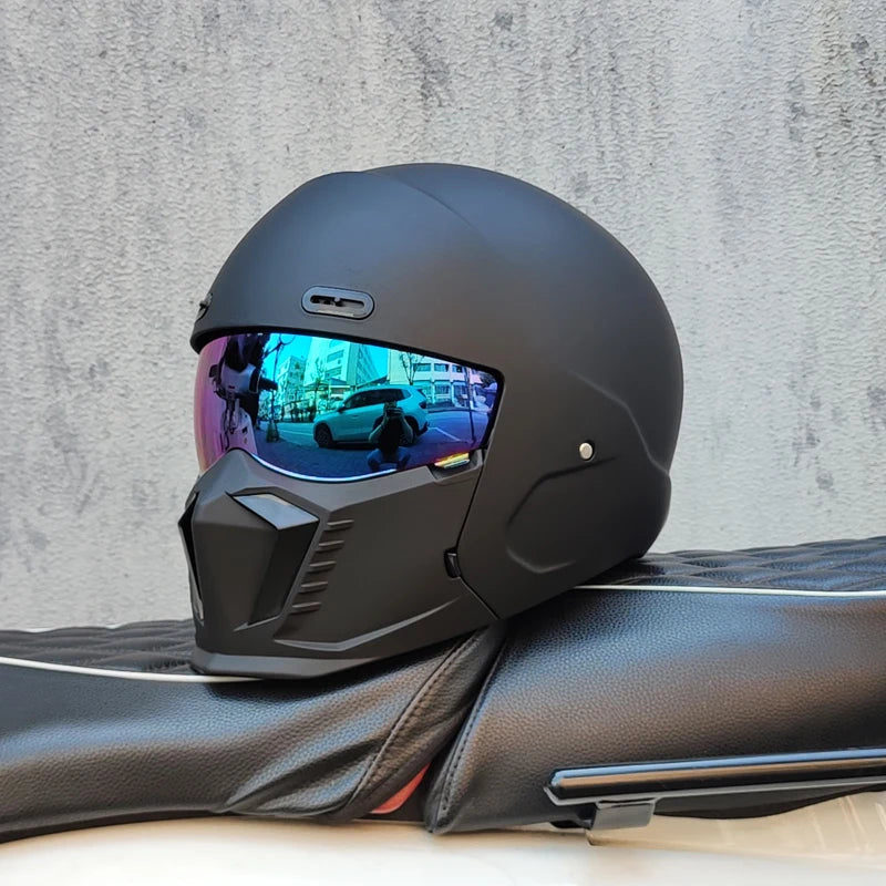 Retro Scorpion Half Motorcycle Helmet – Vintage Locomotive Style Multi-Purpose Moto Helmet (M-XXXL)