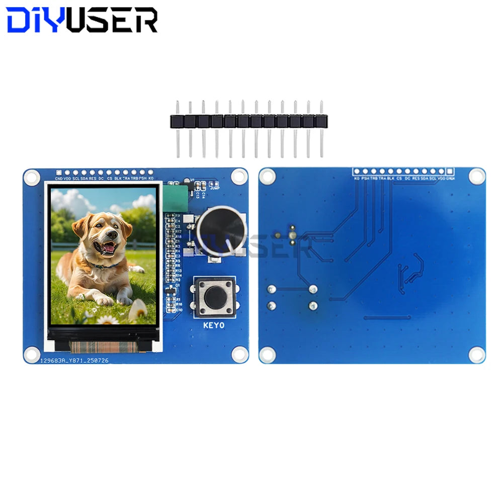 2.0 Inch TFT LCD Display - Rotary Encoder EC11 IIC SPI Interface for ESP32 Raspberry Pi DIY Projects