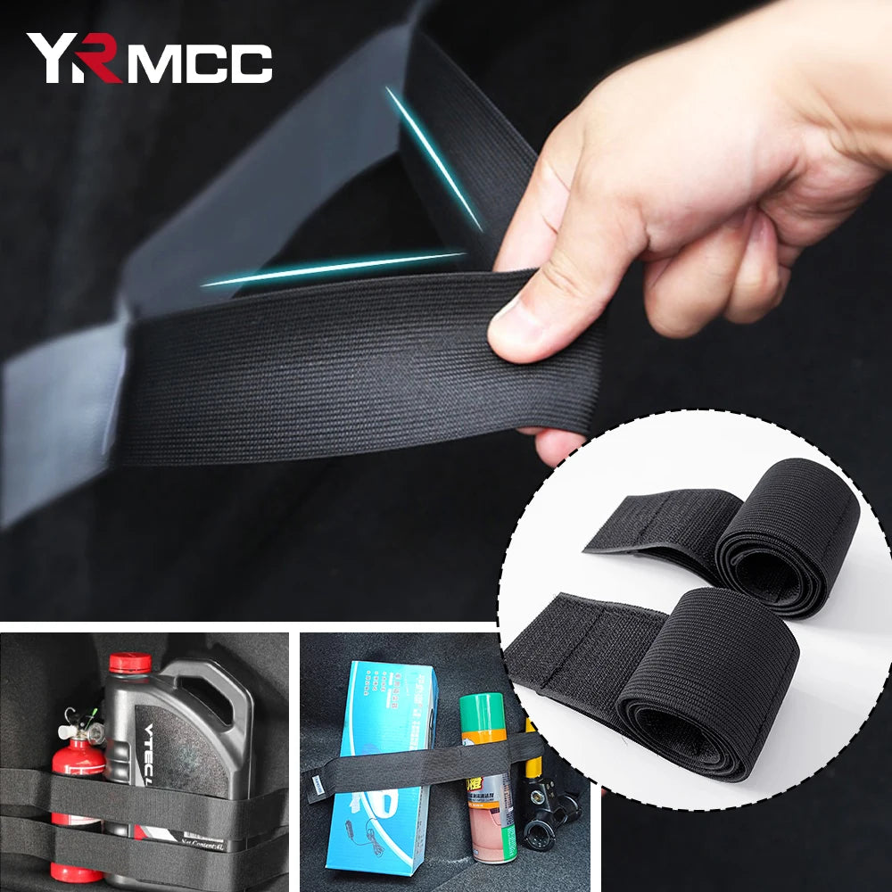 50cm Car Trunk Organizer Strap – Magic Tape Fixed Belt for Auto Tool & Fire Extinguisher Storage