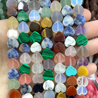 Natural Gemstone Beads - Agate Quartz Turquoise Faceted Rondelle Spacer Beads for DIY Jewelry Making & Bracelets
