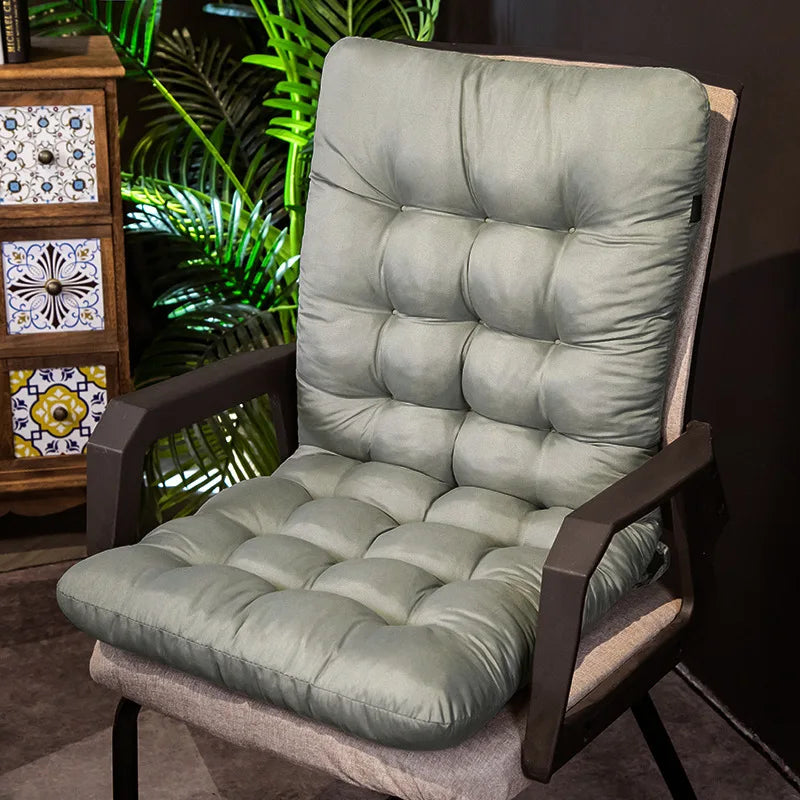 Vintage-Style Quilted Plush Seat Cushion – Soft Polyester Ergonomic Hand-Washable Pad in Teal & Yellow