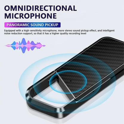 128GB Keychain Voice Recorder – Sound-Activated Mini Dictaphone with Noise Reduction, MP3 Player & Audio Recording 8-64GB