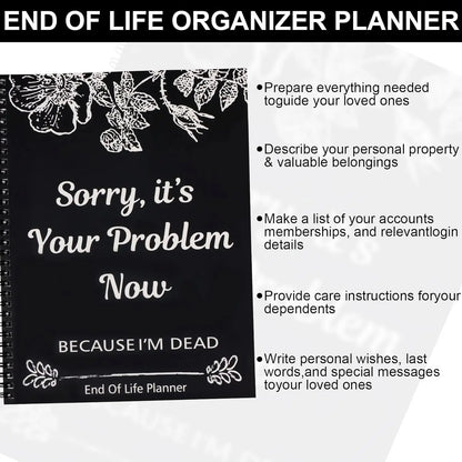 Creative End-of-Life Planner Notebook – Notepad for Recording Final Wishes & Arrangements