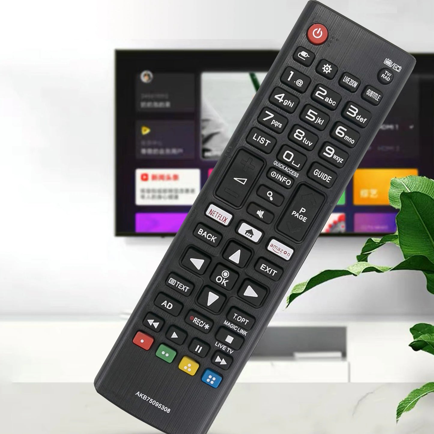 AKB75095308 Universal Remote Control for LG TV Models 32LJ610V, 43UJ634V, 49UJ634V, 55UJ634V, 65UJ634V & More