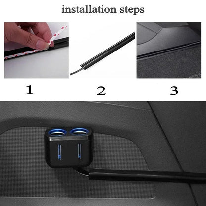 4-Piece Car Cable Organizer Kit – Universal Wire Sleeves for a Neat, Protected and Clutter-Free Interior