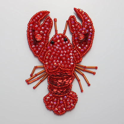 3D Handmade Ocean Animal Patches - Beaded Seahorse Crab Starfish DIY Sewing Accessories & Craft Ornaments