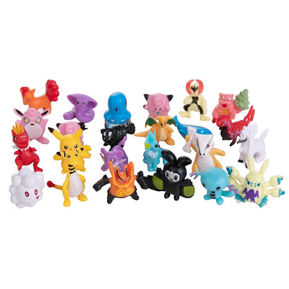24-144pcs Pokemon Mini Figures — Pikachu Anime Action Models 2-3cm Collectible Toys for Kids & Christmas Gifts