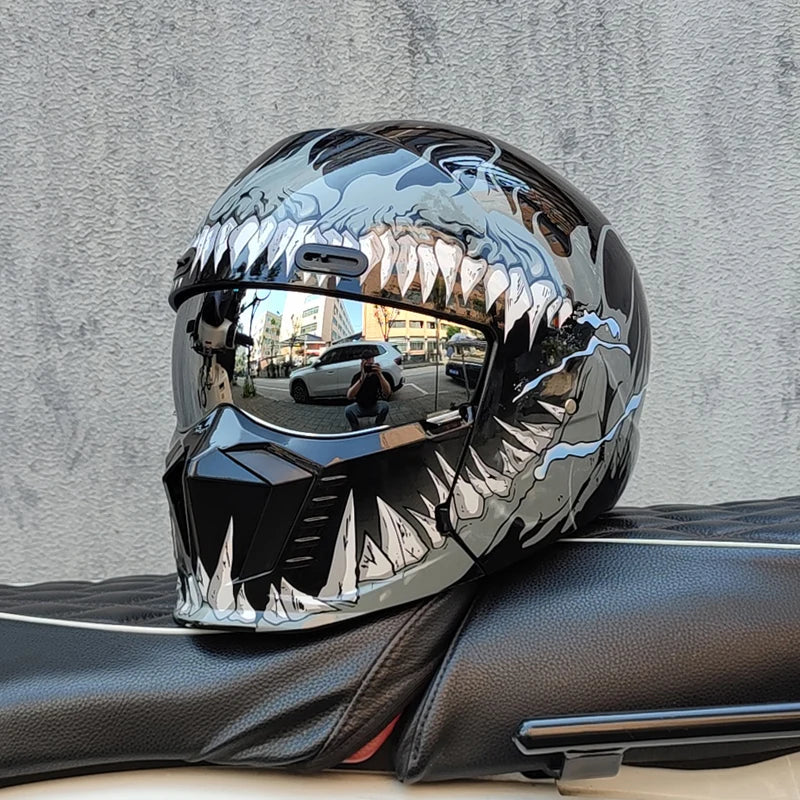 Retro Scorpion Half Motorcycle Helmet – Vintage Locomotive Style Multi-Purpose Moto Helmet (M-XXXL)