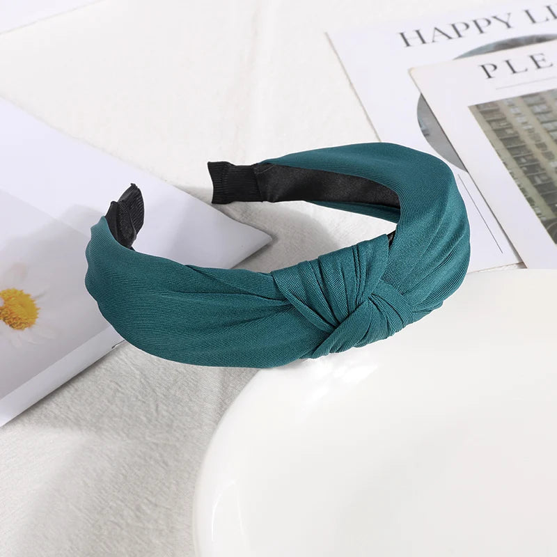 New Knotted Headbands for Women & Girls – Solid Color Hair Bands, Simple Retro Hair Hoop, Makeup Headwear, Hair Accessories