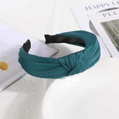 New Knotted Headbands for Women & Girls – Solid Color Hair Bands, Simple Retro Hair Hoop, Makeup Headwear, Hair Accessories