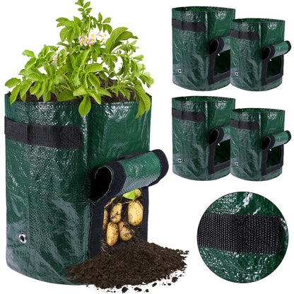 Potato Grow Bags – 3/5/10 Gallon Gardening Planter Bags for Potatoes, Tomatoes, Carrots & Vegetables