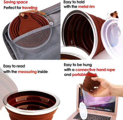 Silicone Foldable Cup - Collapsible Telescopic Cute Water Bottle for Outdoor Travel, Children Cups, Teacups, Ware Jug