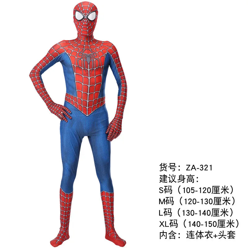 Men's Amazing Spiderman Cosplay Costume – Miles Morales Superhero Zentai Bodysuit Jumpsuit for Boys, Girls, Halloween & Christmas