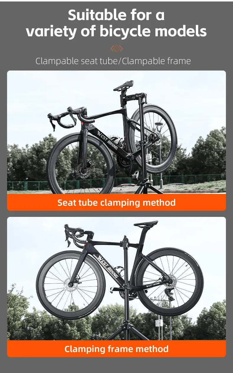WEST BIKING Foldable Bike Repair & Display Stand – Multipurpose Wall/Floor Rack for Bicycle Storage & Maintenance