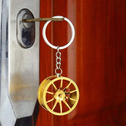 Creative Metal Car Keychain — Zinc Alloy Turbo, Gearbox & Brake Disc Pendant for Men’s Birthday or Dad Gift