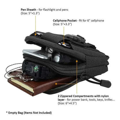 B3 MOLLE Tactical Pouch Bag – Medical EMT Emergency Pack, Outdoor Camping, Hunting & EDC Multi-Tool Utility Bag