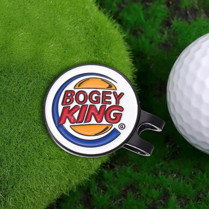 Bogey Ball King Golf Hat Clips – Magnetic Golf Ball Marker, Trendy Cap Clip Jewelry Gift for Golf Lovers