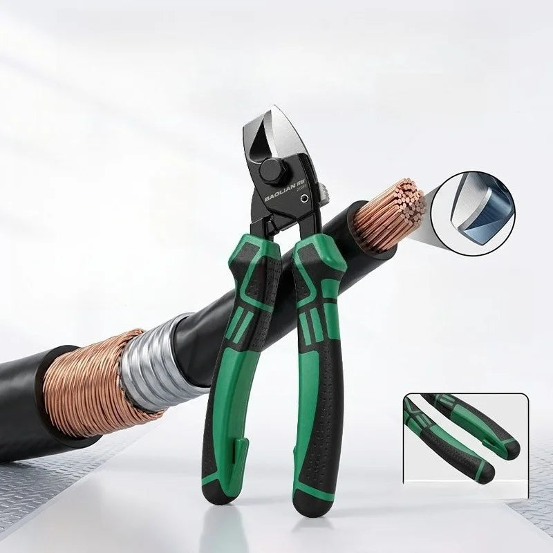 7-Inch Electrician Cable Cutter - Heavy-Duty Manual Wire Cutting Pliers