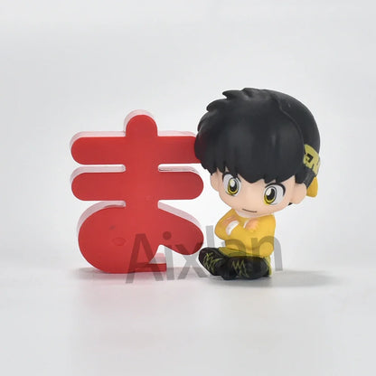 Aixlan 4PCS Ranma ½ PVC Figures – Ranma, Tendou, Akane Q-Version Cute Anime Collectible Action Figures Christmas Gift