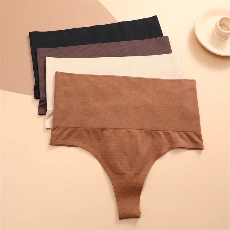 FINETOO High Waist Butt Lifter Thong Panties – Sexy Tummy Control, Belly Shaping Cincher, Slimming Shapewear for Women
