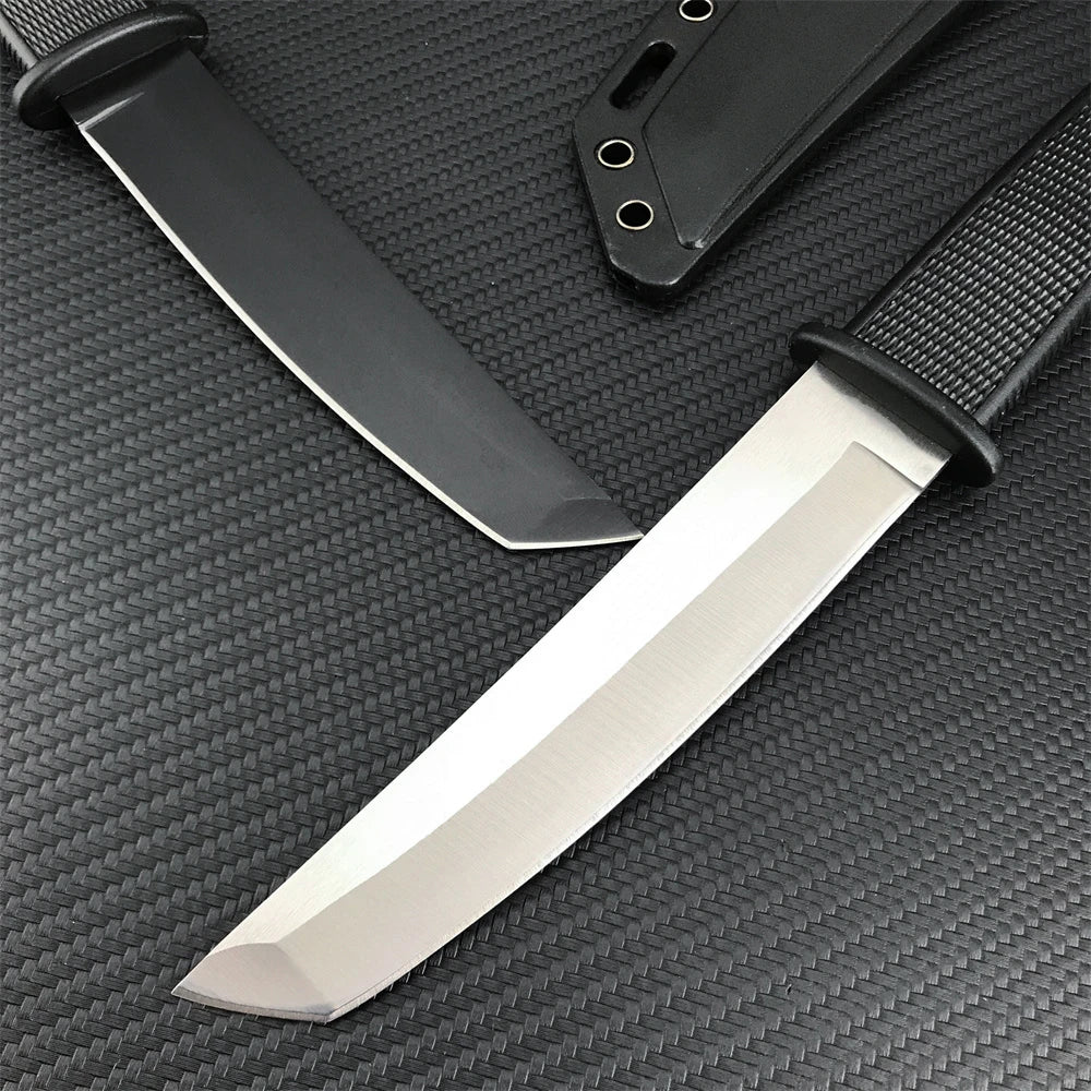 CS KOBUN Tactical Fixed Blade Knife – 8Cr13Mov Tanto Blade for Outdoor, Survival, Hunting & Self-Defense